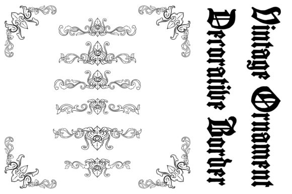 Download Vintage Flourish Decorative Borders - Border Collection