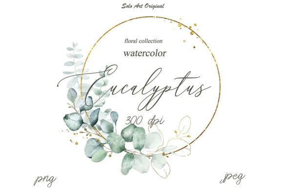 Download Eucalyptus Clipart Frame Watercolor - Eucalyptus clipart Collection