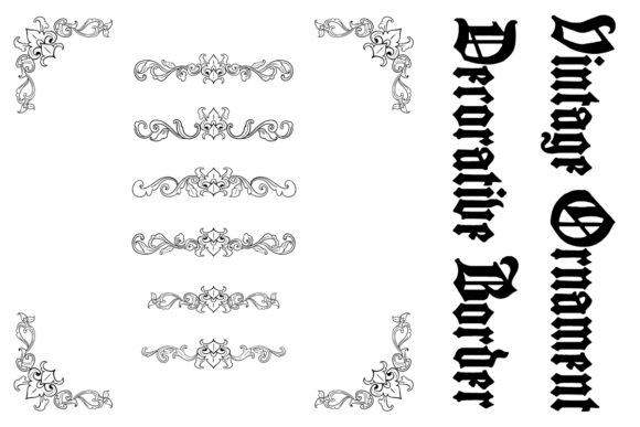 Download Vintage Flourish Decorative Borders - Border Collection