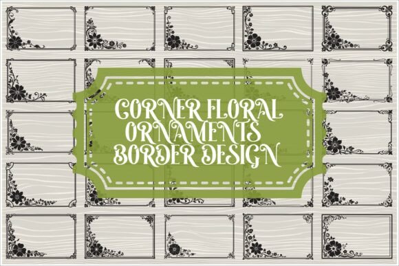 Download Elegant Corner Floral Border Images Set - Border Collection