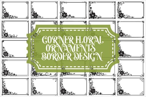 Download Elegant Corner Floral Border Images Set - Border Collection