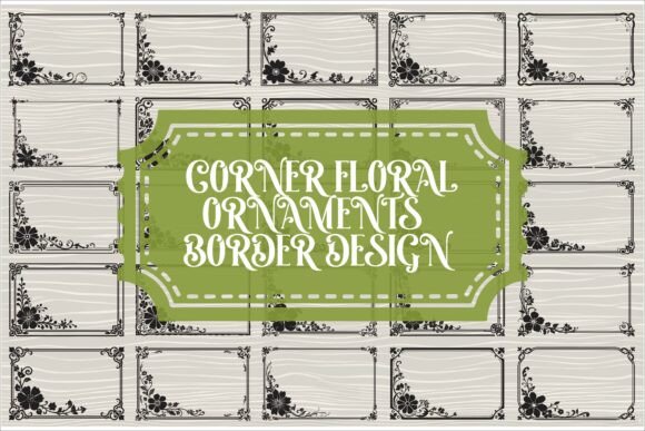 Download Elegant Corner Floral Border Images Set - Border Collection