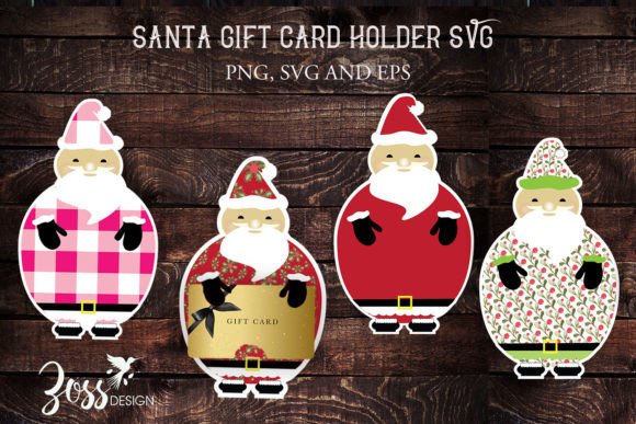 Download Santa Gift Card Holder Print and Cut SVG - Print and cut svg Collection
