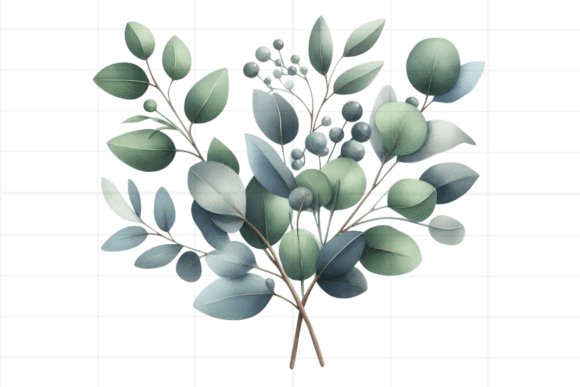 Download Eucalyptus Clipart. Watercolor Greenery - Eucalyptus clipart Collection
