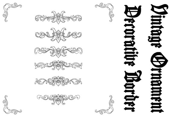 Download Vintage Flourish Decorative Borders - Border Collection